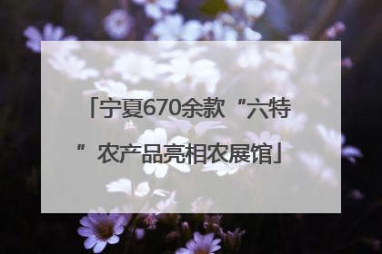 宁夏670余款“六特”农产品亮相农展馆