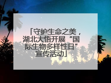 守护生命之美，湖北大悟开展“国际生物多样性日”宣传活动