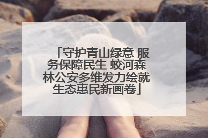 守护青山绿意 服务保障民生 蛟河森林公安多维发力绘就生态惠民新画卷