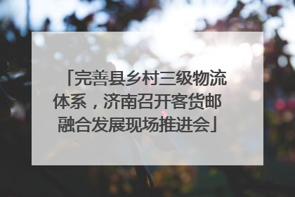 完善县乡村三级物流体系，济南召开客货邮融合发展现场推进会