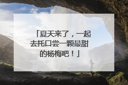 夏天来了，一起去托口尝一颗最甜的杨梅吧！
