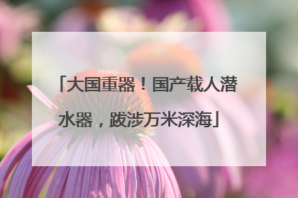 大国重器！国产载人潜水器，跋涉万米深海