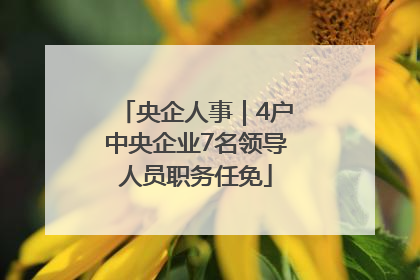 央企人事｜4户中央企业7名领导人员职务任免