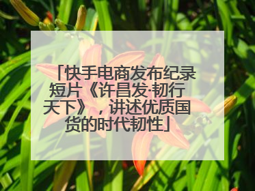 快手电商发布纪录短片《许昌发·韧行天下》，讲述优质国货的时代韧性
