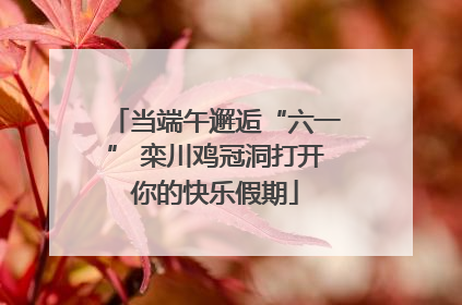 当端午邂逅“六一” 栾川鸡冠洞打开你的快乐假期