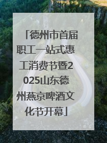 德州市首届职工一站式惠工消费节暨2025山东德州燕京啤酒文化节开幕
