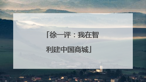 徐一评：我在智利建中国商城