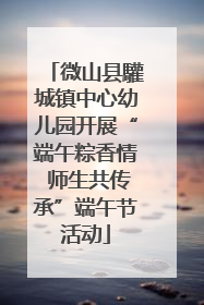 微山县驩城镇中心幼儿园开展“端午粽香情 师生共传承”端午节活动