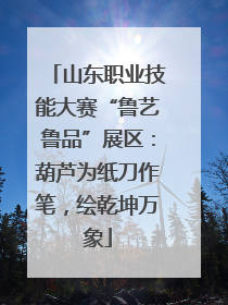 山东职业技能大赛“鲁艺鲁品”展区：葫芦为纸刀作笔，绘乾坤万象