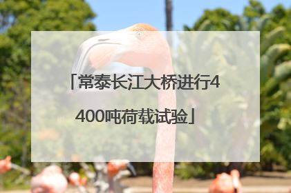 常泰长江大桥进行4400吨荷载试验