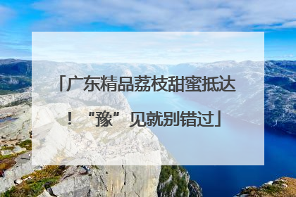 广东精品荔枝甜蜜抵达！“豫”见就别错过