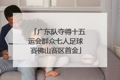 广东队夺得十五运会群众七人足球赛佛山赛区首金