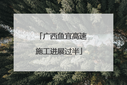 广西鱼宜高速施工进展过半