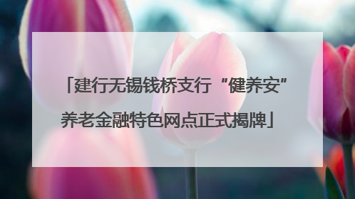 建行无锡钱桥支行“健养安”养老金融特色网点正式揭牌