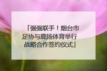 强强联手！烟台市足协与鹿扬体育举行战略合作签约仪式