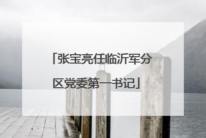 张宝亮任临沂军分区党委第一书记