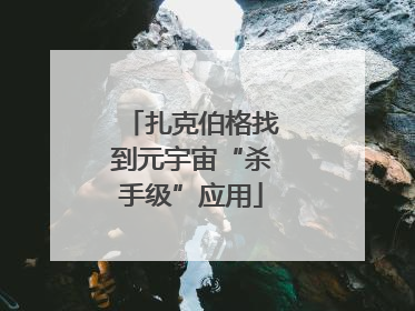 扎克伯格找到元宇宙“杀手级”应用