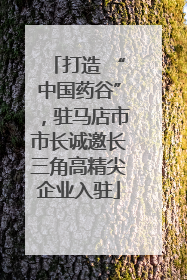 打造 “中国药谷”，驻马店市市长诚邀长三角高精尖企业入驻