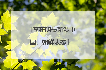 李在明最新涉中国、朝鲜表态