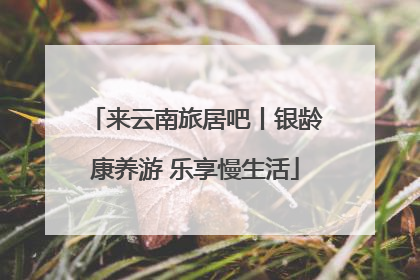 来云南旅居吧丨银龄康养游 乐享慢生活