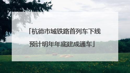 杭德市域铁路首列车下线 预计明年年底建成通车