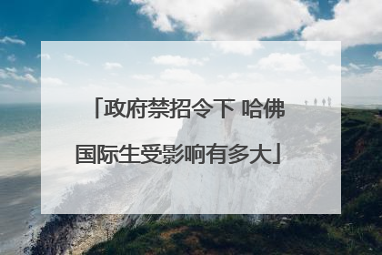 政府禁招令下 哈佛国际生受影响有多大