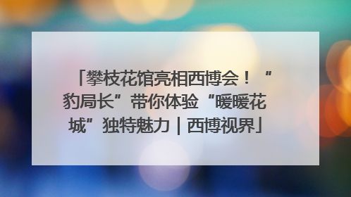攀枝花馆亮相西博会！“豹局长”带你体验“暖暖花城”独特魅力｜西博视界