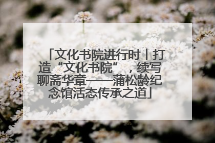 文化书院进行时丨打造“文化书院”，续写聊斋华章——蒲松龄纪念馆活态传承之道