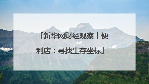 新华网财经观察丨便利店：寻找生存坐标
