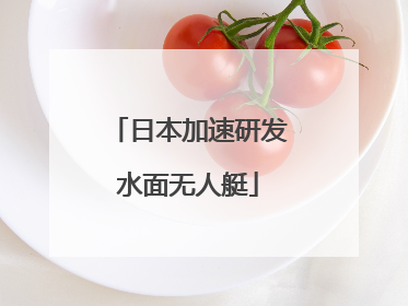 日本加速研发水面无人艇