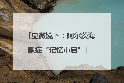 显微镜下：阿尔茨海默症“记忆重启”