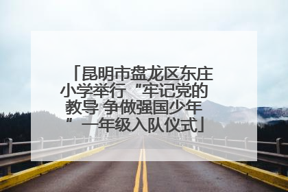 昆明市盘龙区东庄小学举行“牢记党的教导 争做强国少年”一年级入队仪式