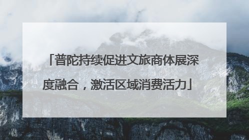普陀持续促进文旅商体展深度融合，激活区域消费活力