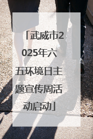 武威市2025年六五环境日主题宣传周活动启动