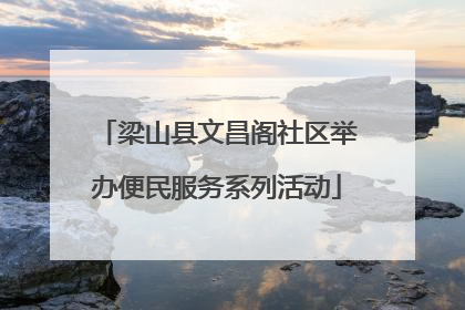 梁山县文昌阁社区举办便民服务系列活动