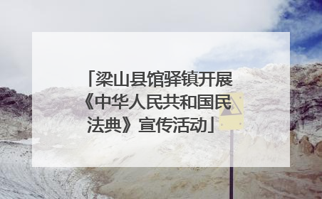 梁山县馆驿镇开展《中华人民共和国民法典》宣传活动