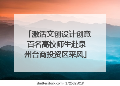 激活文创设计创意 百名高校师生赴泉州台商投资区采风