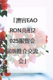 澳容EAORON亮相2025服贸会展前推介交流会