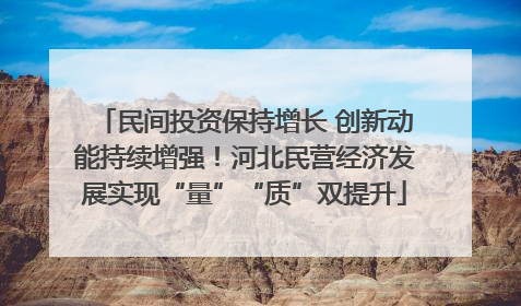 民间投资保持增长 创新动能持续增强！河北民营经济发展实现“量”“质”双提升