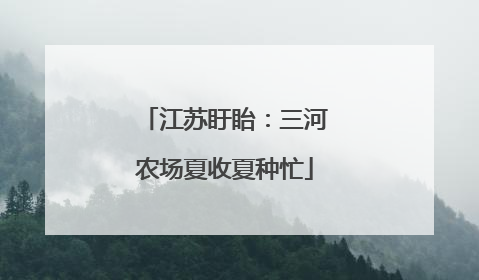 江苏盱眙：三河农场夏收夏种忙