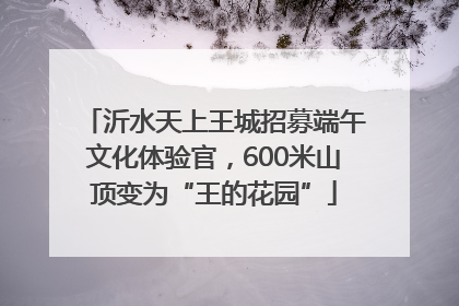 沂水天上王城招募端午文化体验官，600米山顶变为“王的花园”