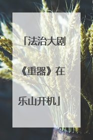 法治大剧《重器》在乐山开机
