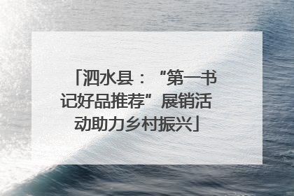 泗水县：“第一书记好品推荐”展销活动助力乡村振兴