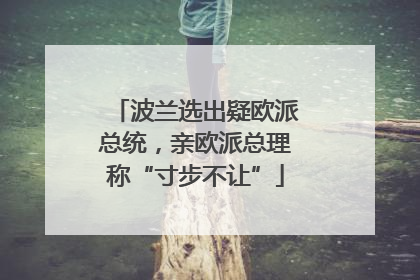 波兰选出疑欧派总统，亲欧派总理称“寸步不让”