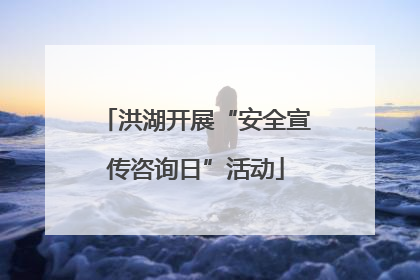 洪湖开展“安全宣传咨询日”活动