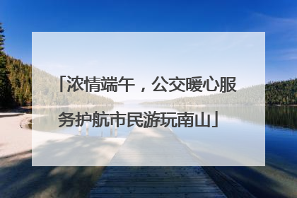 浓情端午，公交暖心服务护航市民游玩南山