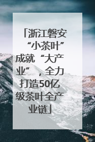 浙江磐安“小茶叶”成就“大产业”，全力打造50亿级茶叶全产业链