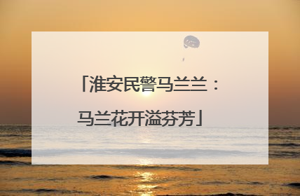 淮安民警马兰兰：马兰花开溢芬芳