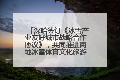 深哈签订《冰雪产业友好城市战略合作协议》，共同推进两地冰雪体育文化旅游高质量发展