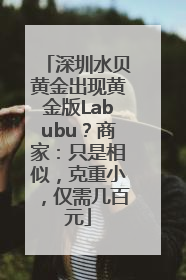 深圳水贝黄金出现黄金版Labubu？商家：只是相似，克重小，仅需几百元